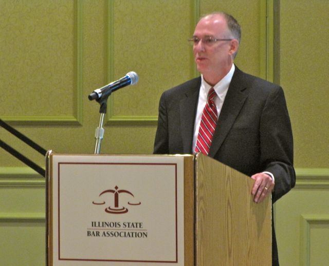 President John E. Thies addresses the Assembly on June 16 at the ISBA Annual Meeting.