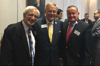 Ellis Levin, Third Vice President Dennis Orsey, and President Russell Hartigan