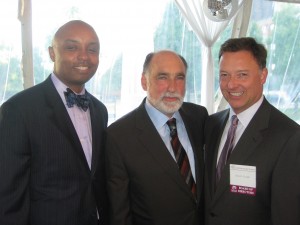 The Bar Foundation held a reception for the Warren Lupel Fund on June 3. From left are Bar Foundation President Vince Cornelius, Warren Lupel and John Locallo, chair of the Fellows of the Bar Foundation.